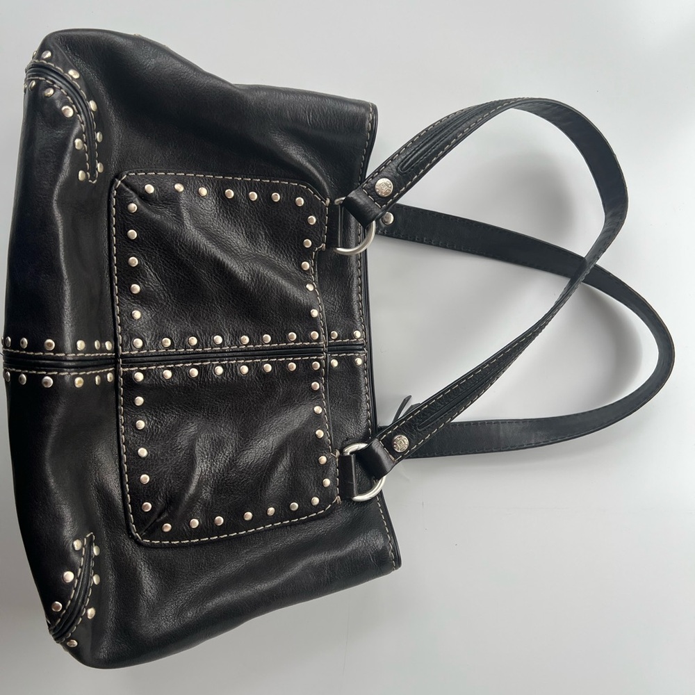 Michael Kors Black Leather Studded Shoulder Bag